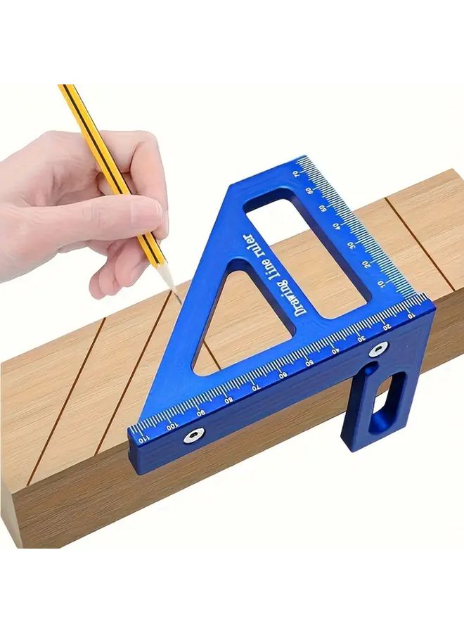 Red 45 90 Degree Aluminum Square Angle Measuring Tool Woodworking Supplies Angle Ruler - Image 5