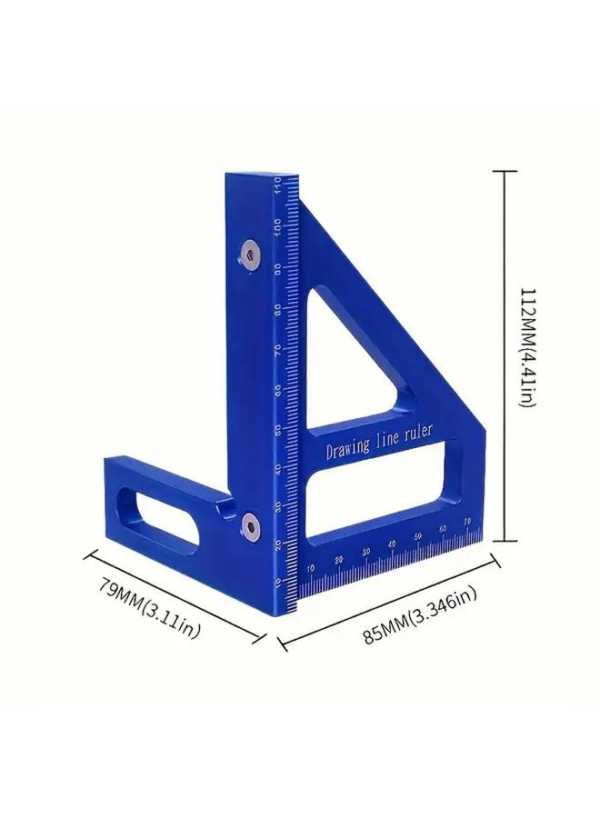 Red 45 90 Degree Aluminum Square Angle Measuring Tool Woodworking Supplies Angle Ruler - Image 3