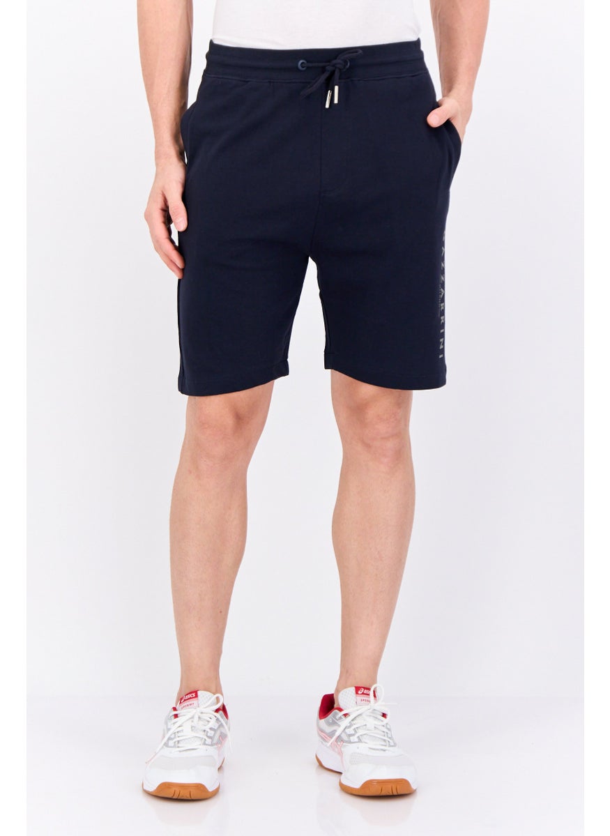 Gazzarrini Men Brand Logo Basic Shorts, Navy  - Image 1