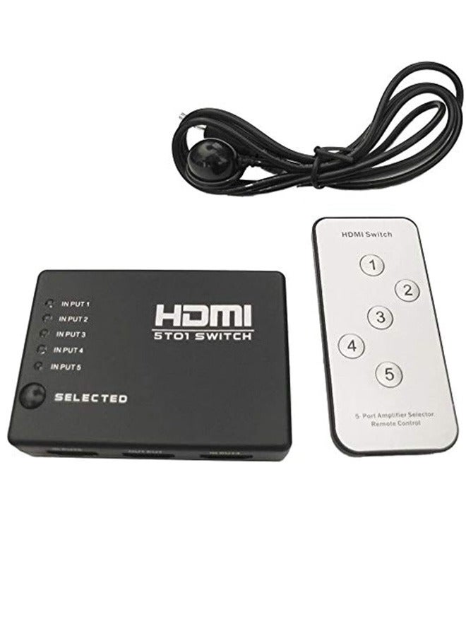 Taimi 3 or 5 Port HDMI Splitter Switch with IR Remote Splitter Box - Image 2