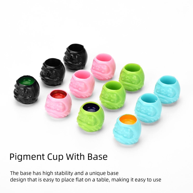 Disposable Tattoo Ink Cups - Thickened Inner Wall Stable Base Portable Blue Pigment Holders for Tattooing Microblading Makeup - Image 4