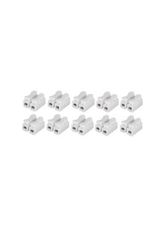 PROMASS promass 10 PCS Spring Wire Quick Connector 2P 3P Electrical Crimp Terminals Block Splice Cable Clamp Easy Fit Led Strip (Pack of 10) (2 Pin)  - Image 2