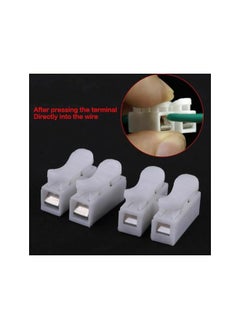 PROMASS promass 10 PCS Spring Wire Quick Connector 2P 3P Electrical Crimp Terminals Block Splice Cable Clamp Easy Fit Led Strip (Pack of 10) (2 Pin)  - Image 3