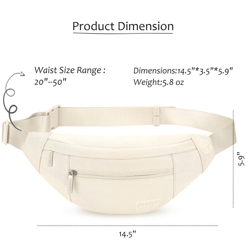 Maxtop Crossbody Belt Bags Sling Fanny Pack for Men with 4-Zipper Pockets Gifts for Enjoy Sports Festival Workout Traveling Running,Dark Green - Image 5