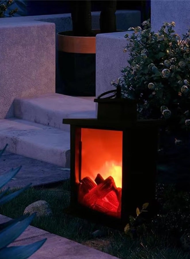 مصباح مدفأة منزلي إبداعي يعمل بمنفذ USB، زينة بلاستيكية مزخرفة، حرف منزلية، لمهرجانات العطلات، ديكور منزلي أو تخييم خارجي - Image 4