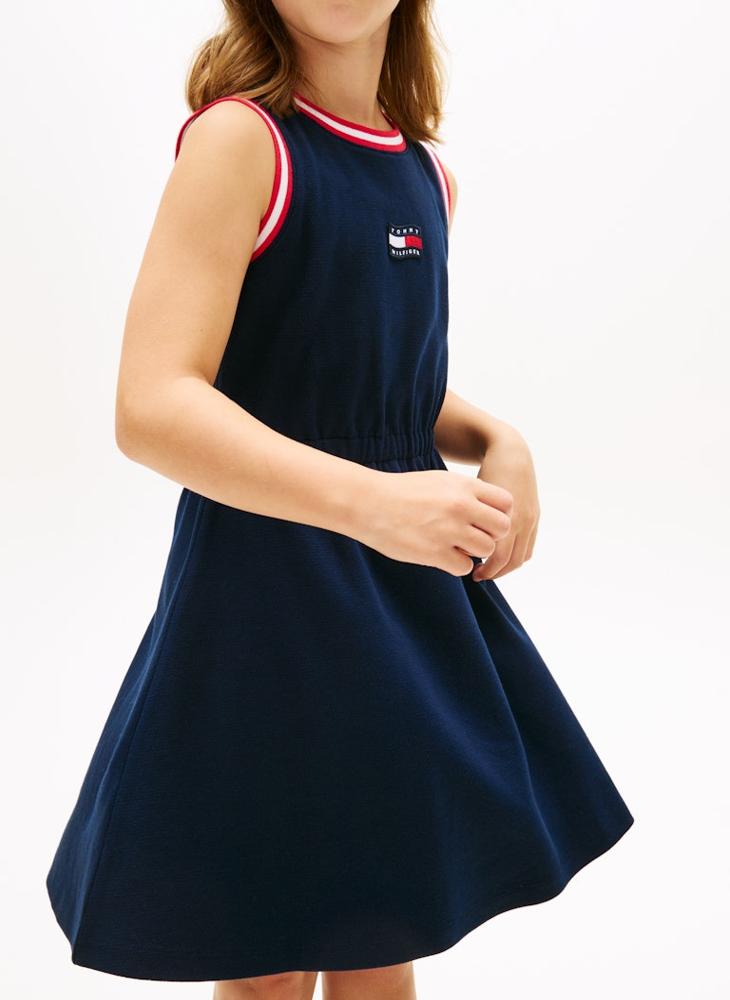 TOMMY HILFIGER Wavy Flag Sleeveless Fit And Flare Dress - Image 3
