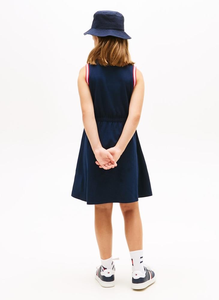 TOMMY HILFIGER Wavy Flag Sleeveless Fit And Flare Dress - Image 2