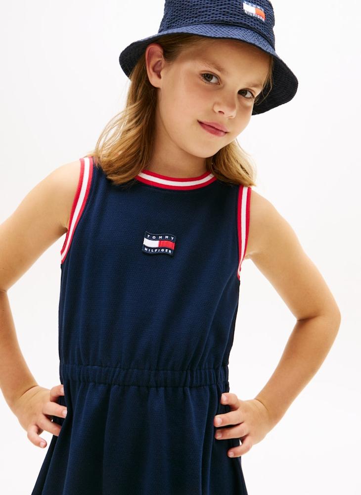 TOMMY HILFIGER Wavy Flag Sleeveless Fit And Flare Dress - Image 4