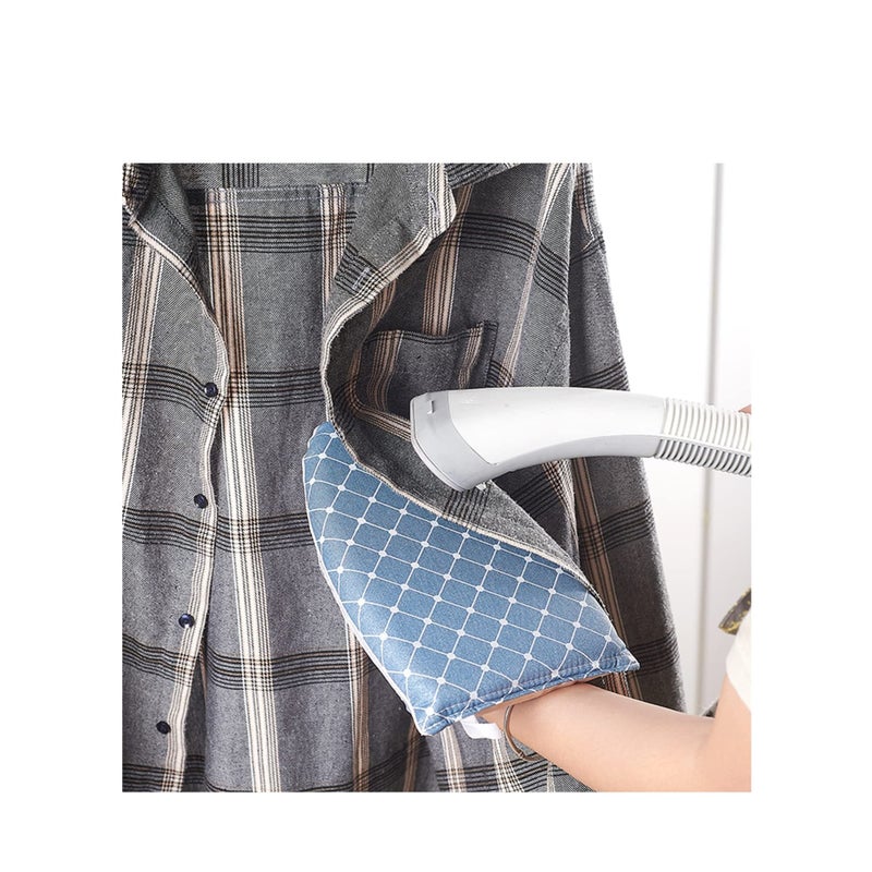 SOLARAE Garment Steamer Ironing Glove, Waterproof Heat Resistant Anti Steam Mitt with Finger Loop, Complete Care Protective Garment Steaming Mitt Accessories for Clothes (Blue) - Image 5
