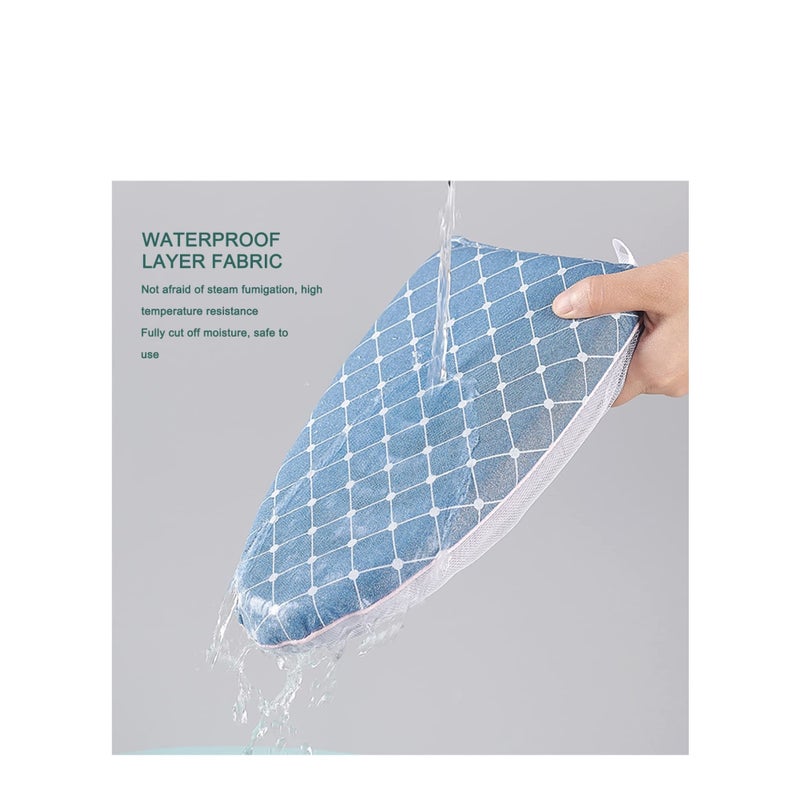 SOLARAE Garment Steamer Ironing Glove, Waterproof Heat Resistant Anti Steam Mitt with Finger Loop, Complete Care Protective Garment Steaming Mitt Accessories for Clothes (Blue) - Image 4