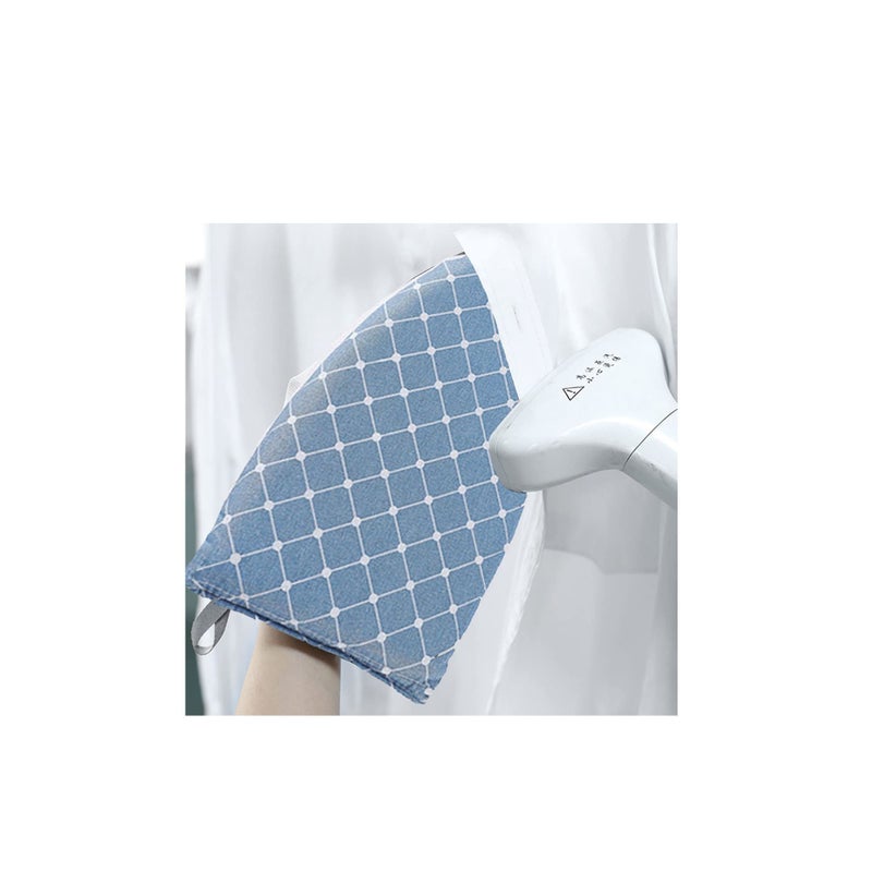 SOLARAE Garment Steamer Ironing Glove, Waterproof Heat Resistant Anti Steam Mitt with Finger Loop, Complete Care Protective Garment Steaming Mitt Accessories for Clothes (Blue) - Image 1
