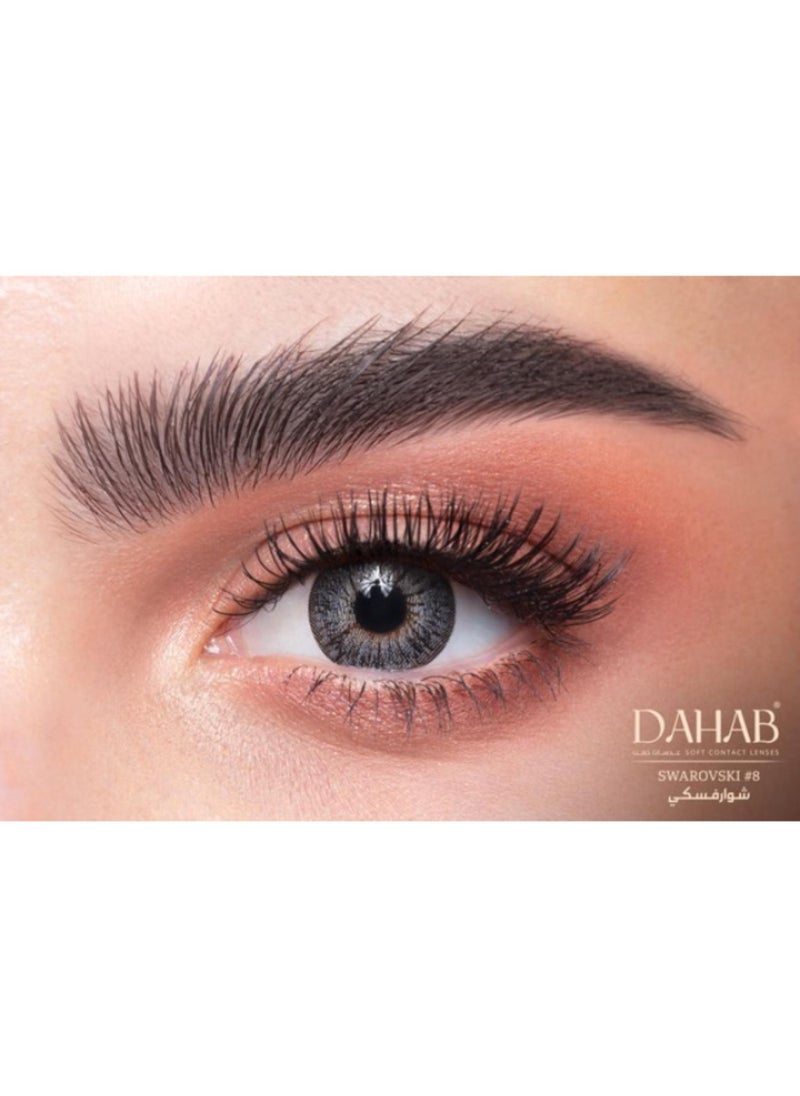 Dahab Swarovski Monthly Disposable Colored Contact Lenses Unisex Cosmetic Contact Lenses  - Image 1