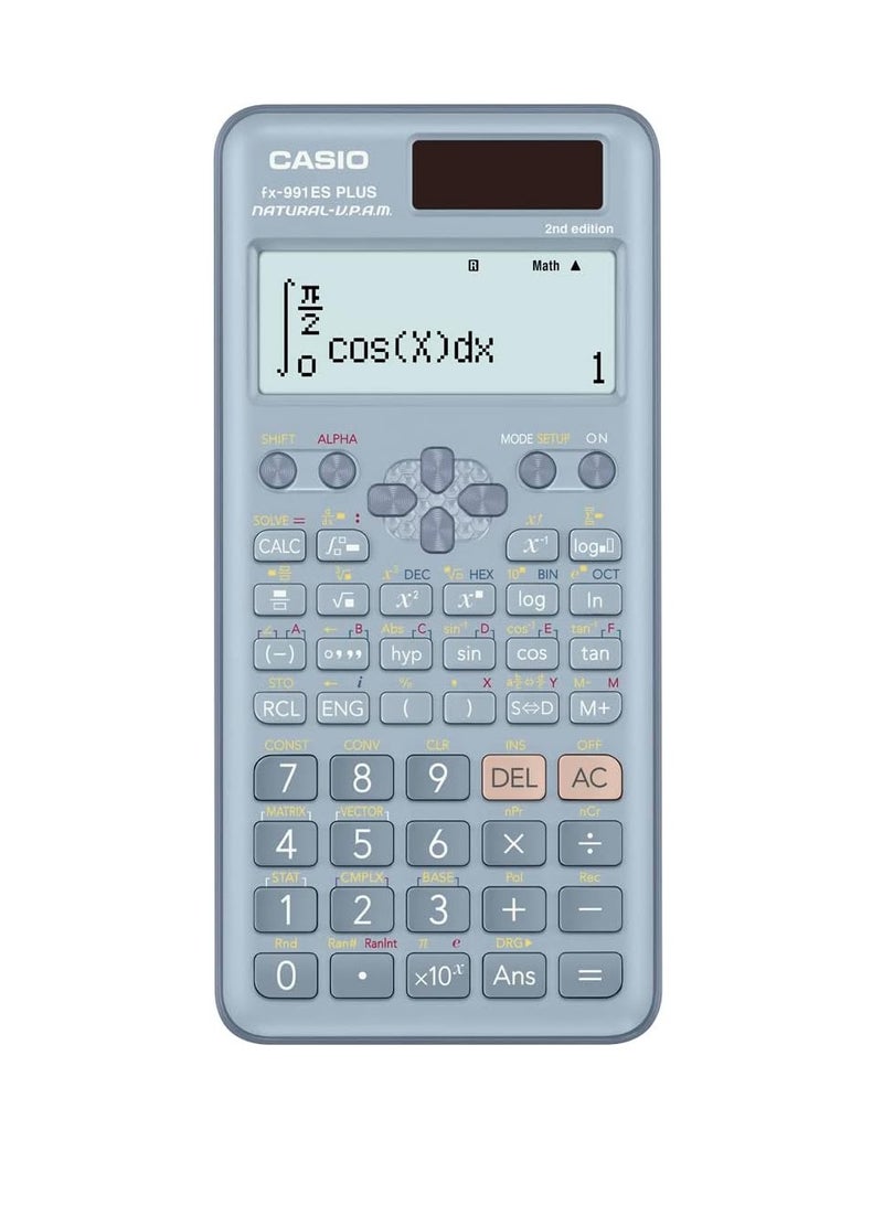 كاسيو Casio Scientific Calculators Non Programmable 10 2 Digis 417 Functions Blue Color FX-991ESPLUS2BUWDT Blue - Image 1