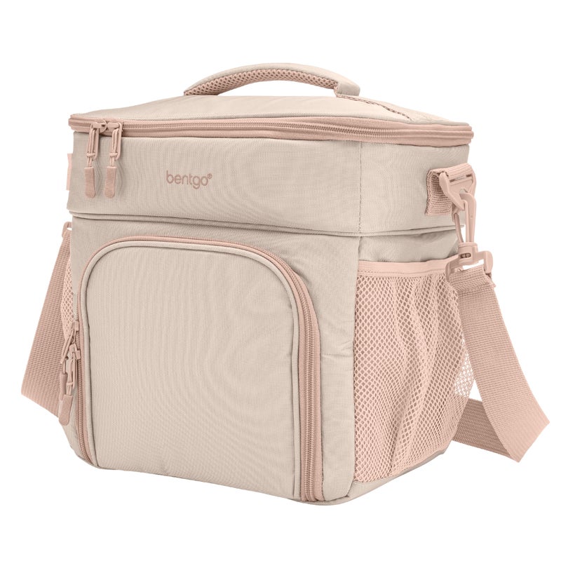 Bentgo Prep Deluxe Insulated Multimeal Bag - Lunch Box Bag, Holds 5 Meals, Premium Insulation up to 8 Hrs, Durable, Water-Resistant - Large Capacity For Adult Meal Prep (Sand) - Image 1