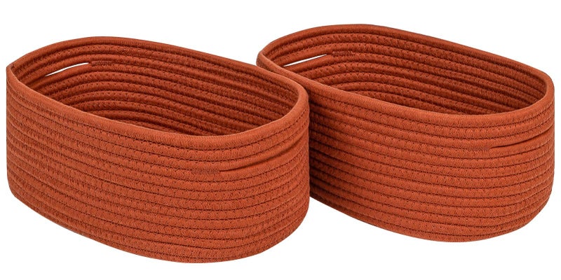 CubesLand Toys Closet Storage Organizer Baskets Bins for Cube OgranizerShelvingWoven Basket for OrganizingDecor Basket for Living RoomBedroomPerfect for Pet ToyFood Storage2pack Brick Red