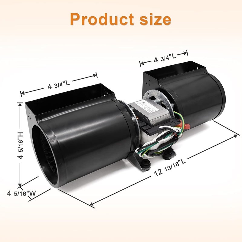 Adviace GFK-160 GFK-160A Fireplace Blower Fan Kit for Heat-N-Glo, Heat and Glow, Heat&Glo, Hearth and Home, Superior, Quadra-Fire Fireplaces, FAB-1600 FAB-1100 HB-RB168 1601881 950-3315 Blower Kit - Image 2