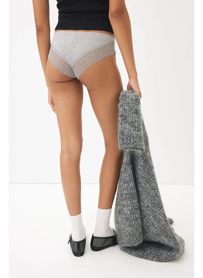 اتش اند ام 3-pack cotton and lace hipster briefs