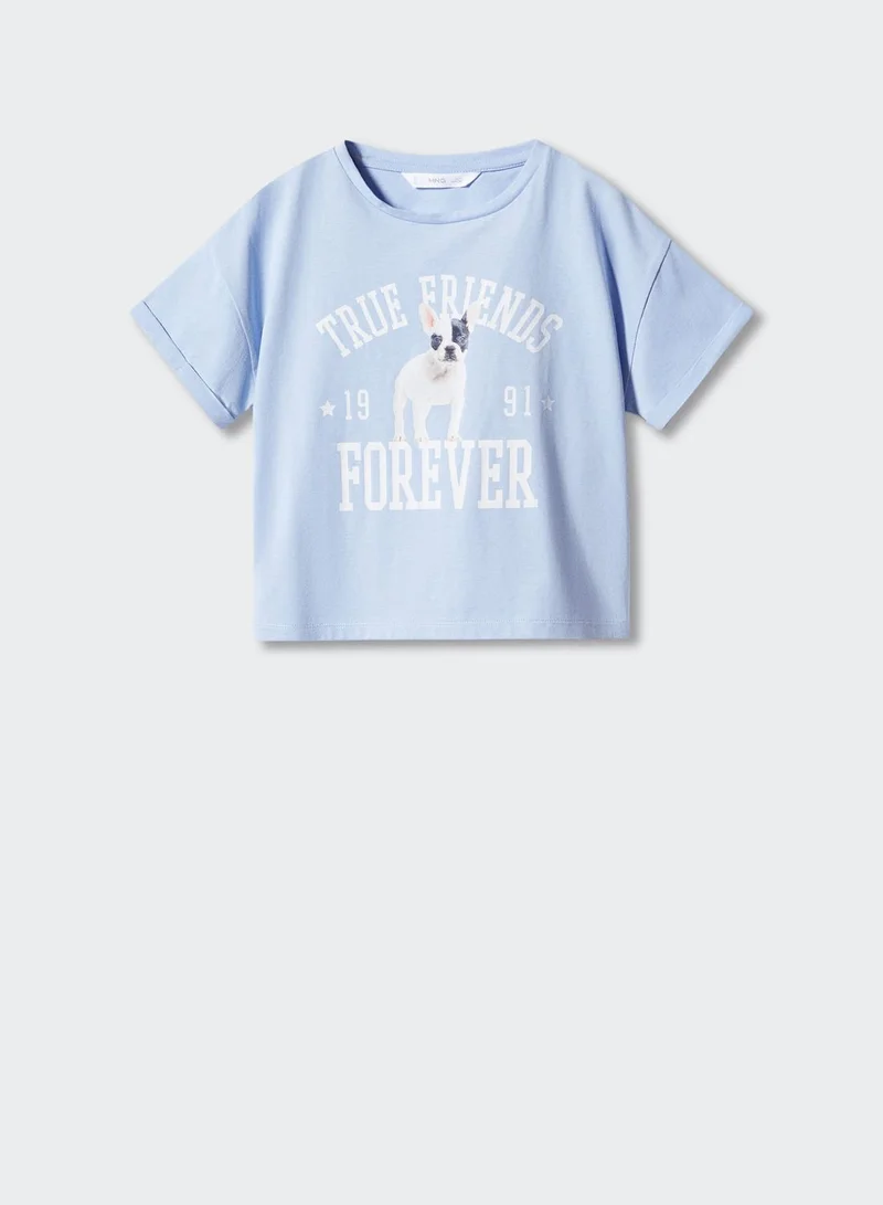 MANGO Kids Slogan T-Shirt