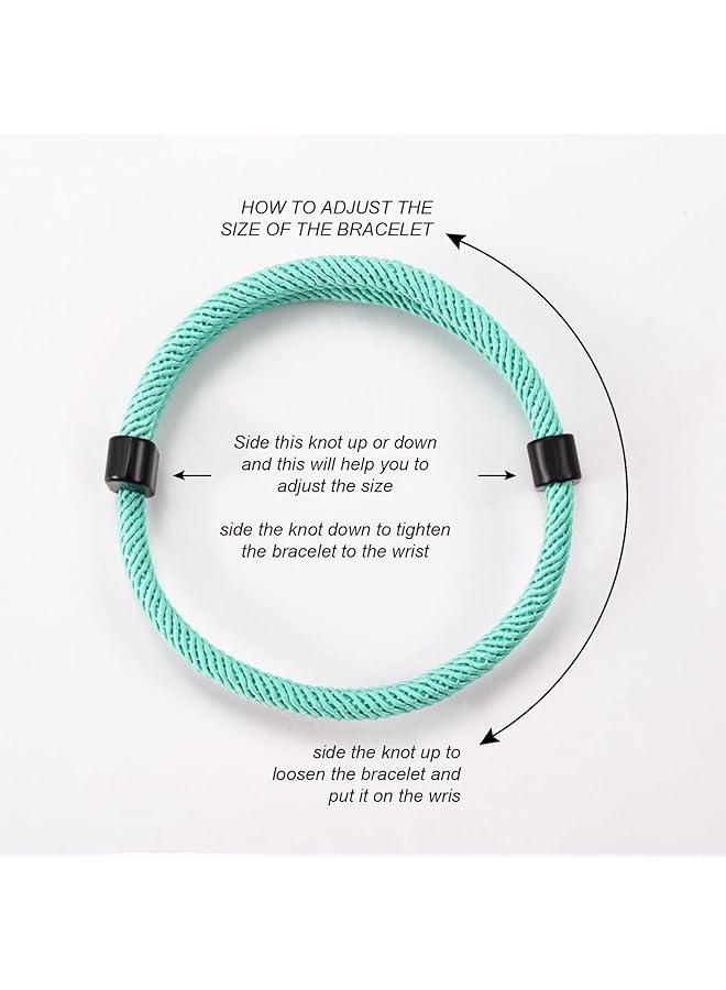 erorex 6 Pcs Nautical Braided Rope Bracelets Colorful Set For Men Women Waterproof Adjustable Braided Cord Friendship Rope Bracelet Handmade Navy Marine String Bracelet With Metal Knot Woven - Image 3