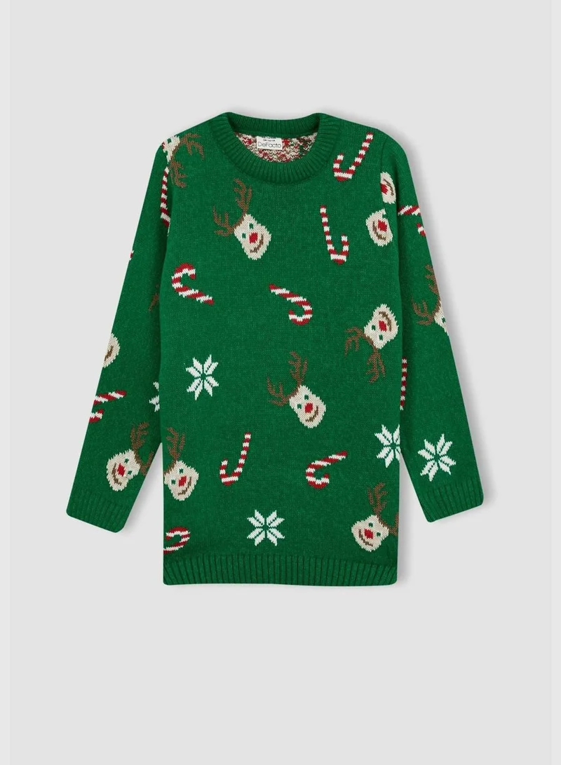 DeFacto New Year Boy Crew Neck Long Sleeve Tricot Pullover