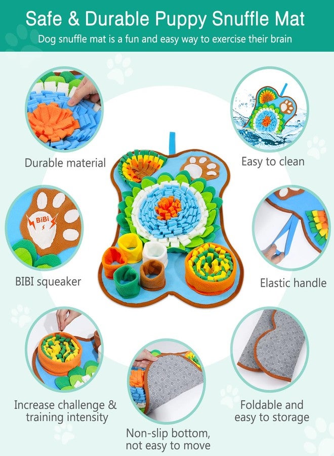 ORIA Snuffle Mat for Dogs, 25x17'' Interactive Slow Feeder Mat with Mental Stimulation for Boredom, Anxiety Relief, Dog Puzzle Toy & Treats Hunting Game for Small Medium Dogs - Image 2