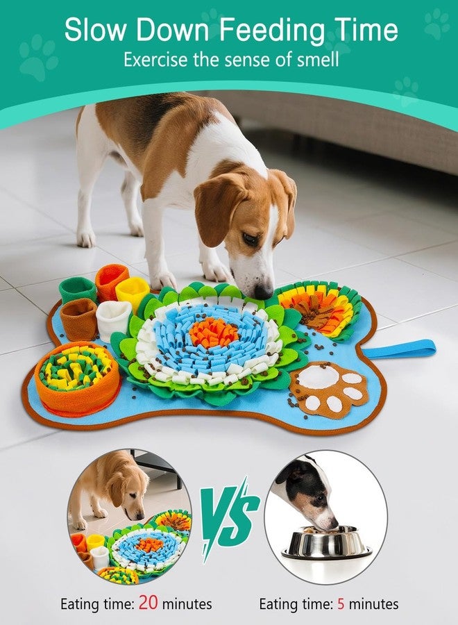ORIA Snuffle Mat for Dogs, 25x17'' Interactive Slow Feeder Mat with Mental Stimulation for Boredom, Anxiety Relief, Dog Puzzle Toy & Treats Hunting Game for Small Medium Dogs - Image 4