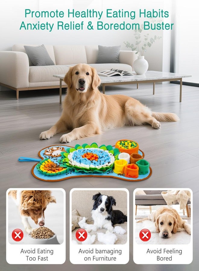ORIA Snuffle Mat for Dogs, 25x17'' Interactive Slow Feeder Mat with Mental Stimulation for Boredom, Anxiety Relief, Dog Puzzle Toy & Treats Hunting Game for Small Medium Dogs - Image 5