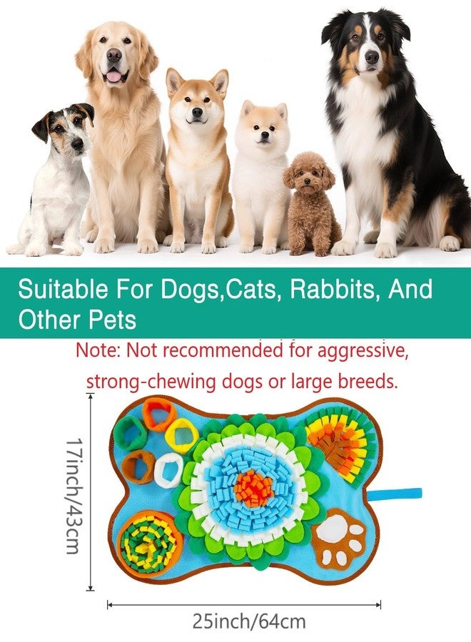 ORIA Snuffle Mat for Dogs, 25x17'' Interactive Slow Feeder Mat with Mental Stimulation for Boredom, Anxiety Relief, Dog Puzzle Toy & Treats Hunting Game for Small Medium Dogs - Image 3