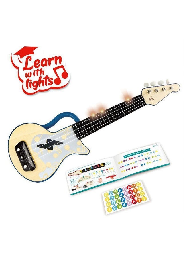 Hape Hape Learn with Lights Electronic Ukulele (Blue)  - Image 2