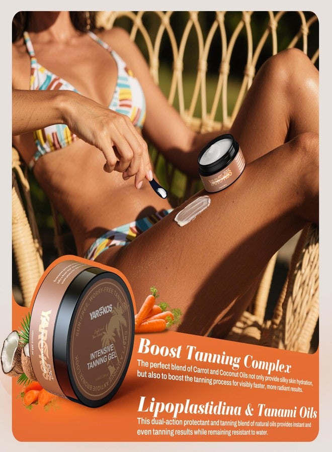 Yargkos Intensive Tanning Gel, Self Tanner Tanning Lotion, Browning & Bronzing Tan Accelerator, Sunless Tanner for Fake Tan for Women Men, Gradual Tanning Moisturizer, Coconut Aroma, 3.38 Fl Oz - Image 5