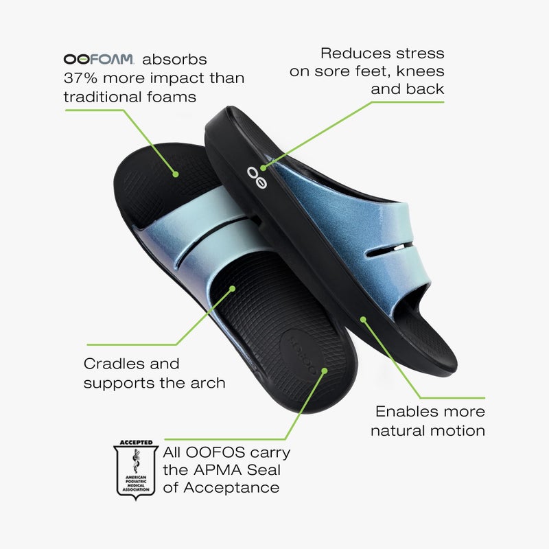 OOFOS أحذية الاسترداد الفاخرة OOFOS OOahh، لاتيه - مقاس 7 للنساء - Image 4
