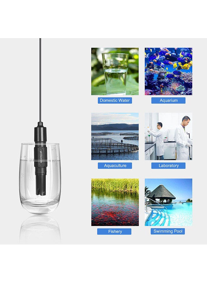 Professional Laboratory Electrode Aquarium Hydroponic Laboratory pH Electrode Probe BNC Controller Meter Connector