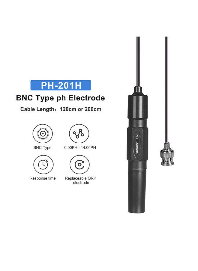 Professional Laboratory Electrode Aquarium Hydroponic Laboratory pH Electrode Probe BNC Controller Meter Connector