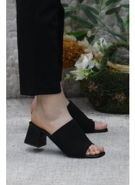 Fort 6397 Lace Braided Heeled Women's Slippers  - Image 1