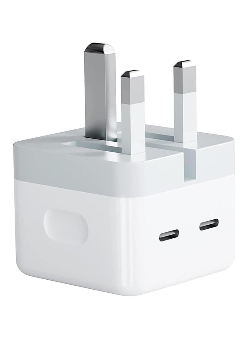 35W iPhone 15 Fast Charger Dual USB Type C Charger Plug, PD3.0 Power Adapter for iPhone 12/13/14/11 Pro Max, Pad Pro/Air, Galaxy etc - Image 1