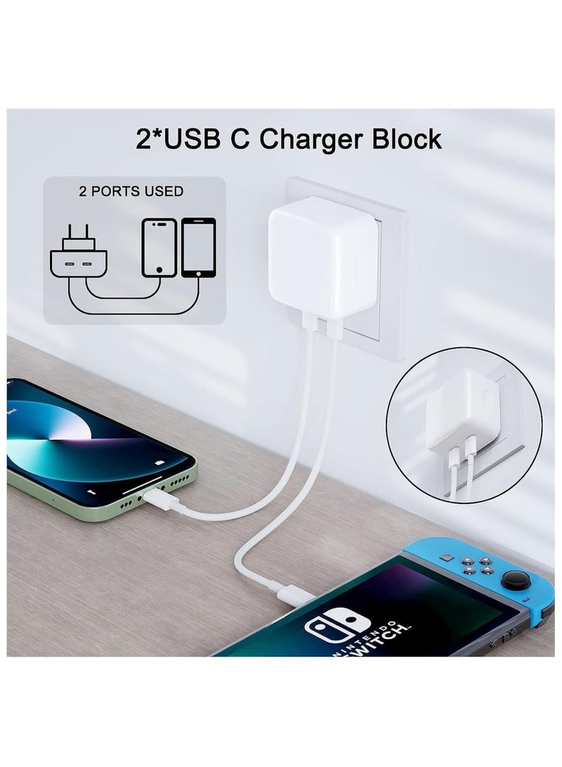 35W iPhone 15 Fast Charger Dual USB Type C Charger Plug, PD3.0 Power Adapter for iPhone 12/13/14/11 Pro Max, Pad Pro/Air, Galaxy etc - Image 4