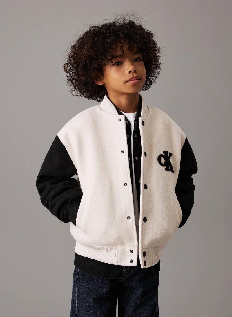 Calvin Klein Jeans Varsity Knit Bomber Jacket - Image 1