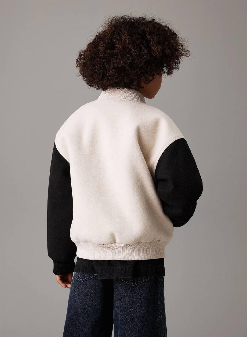 Calvin Klein Jeans Varsity Knit Bomber Jacket - Image 2