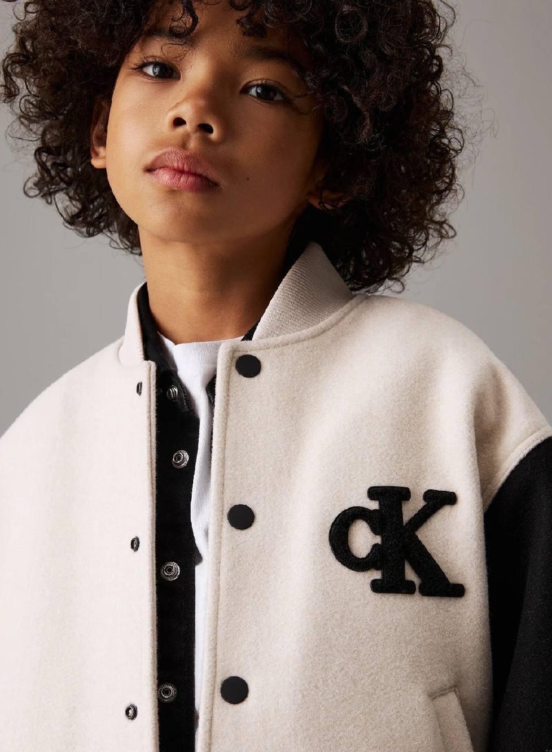 Calvin Klein Jeans Varsity Knit Bomber Jacket - Image 3