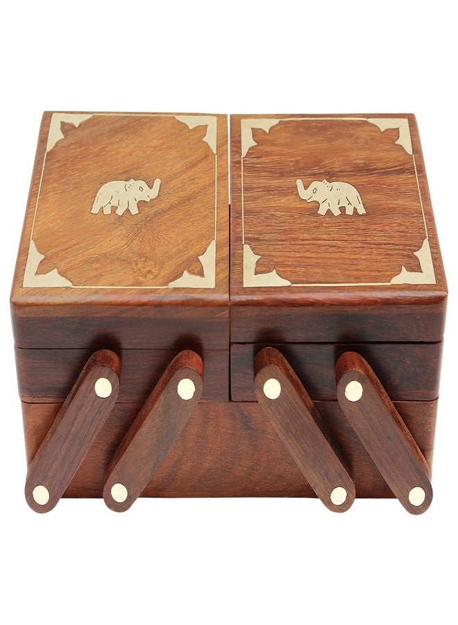 ITOS365 Handmade Wooden Jewelry Box/Case/Storage for Women Jewel Organizer Christmas Gift Items - Image 2