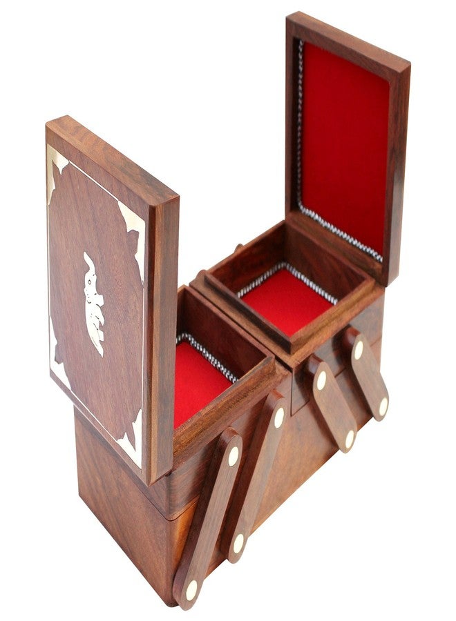 ITOS365 Handmade Wooden Jewelry Box/Case/Storage for Women Jewel Organizer Christmas Gift Items - Image 3