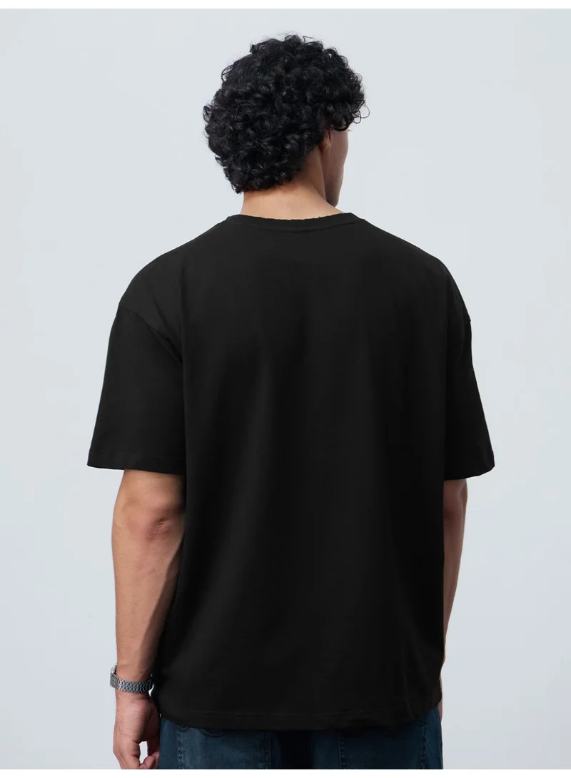 The Souled Store  The Souled Store: Dark Soul Men and Boys Short Sleeves Round Neck Graphic Printed Cotton Oversized Fit Lightweight Comfortable All-Season T-Shirt for Casual Streetwear Outfits for Men | Best Price UAE