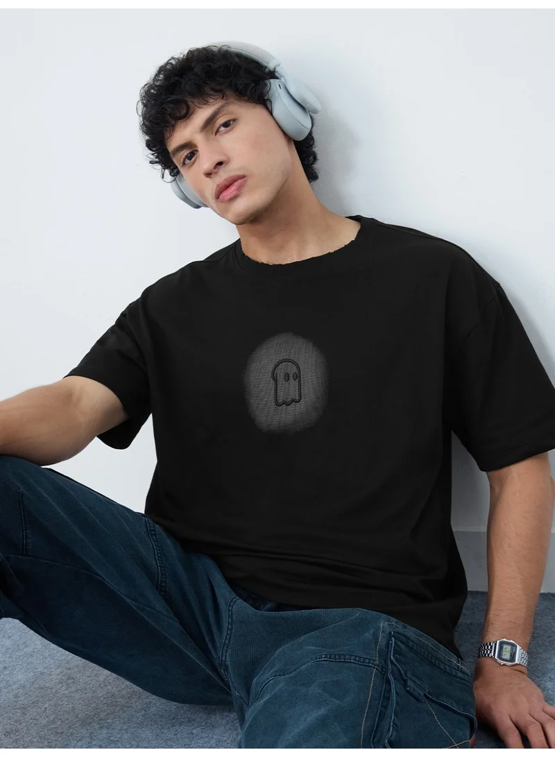 The Souled Store  The Souled Store: Dark Soul Men and Boys Short Sleeves Round Neck Graphic Printed Cotton Oversized Fit Lightweight Comfortable All-Season T-Shirt for Casual Streetwear Outfits for Men | Best Price UAE