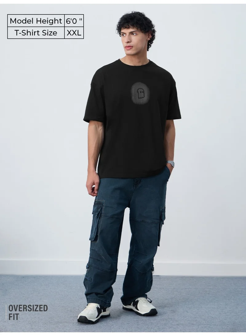 ذا سوليد ستور The Souled Store: Dark Soul Men and Boys Short Sleeves Round Neck Graphic Printed Cotton Oversized Fit Lightweight Comfortable All-Season T-Shirt for Casual Streetwear Outfits