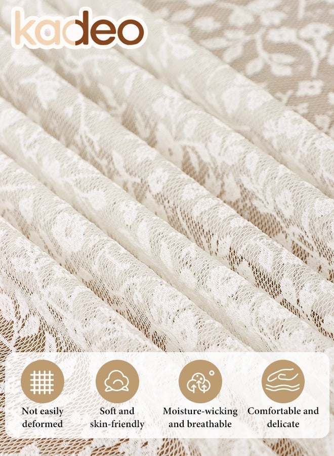 kadeo Lace Dining Table Runner with Tassels, Flower Boho, Vintage Rustic Fall Table Decorations for Weddings, Queues, Restaurant Decorations 30*220CM - Image 3