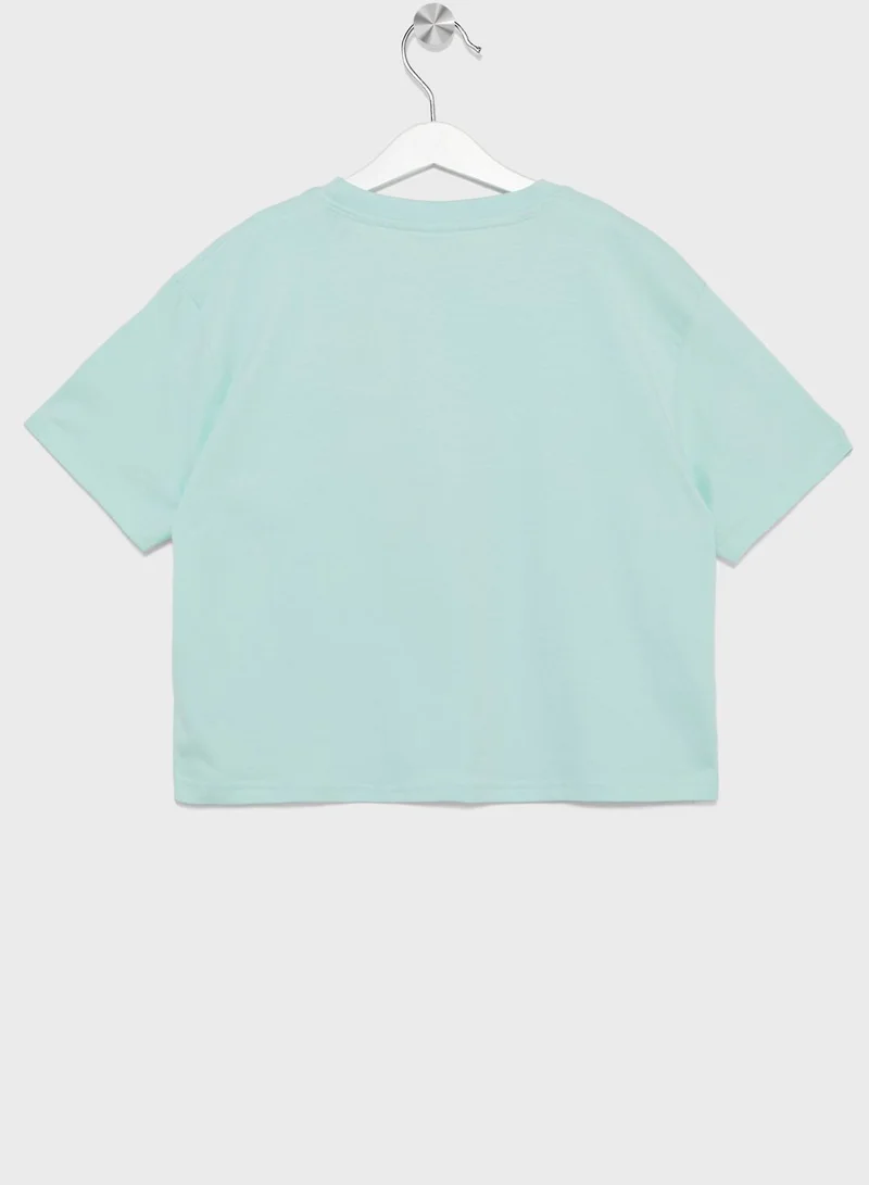Disney Mickey Mouse Girls Mickey Mouse Printed Boxy T-Shirt