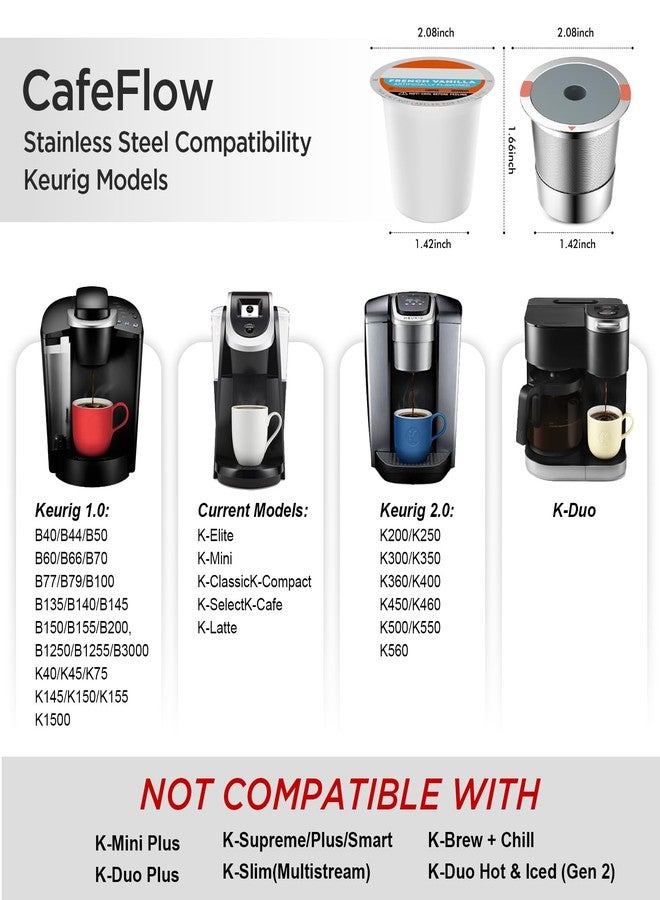 NOALTO Reusable k Cup Coffee Filters,Universal stainless steel Refillable k Cups Filter Use for Keurig 2.0 and 1.0 Coffee Makers-brewers (3pack) - Image 3