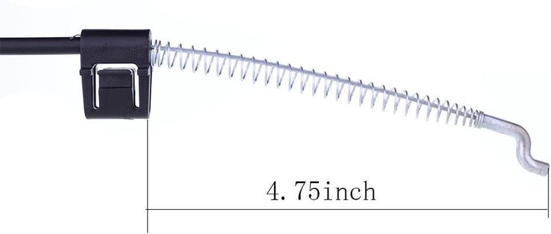 TKMOS 2 Pieces Recliner Release Cable Replacement D-Ring Pull Handle, Exposed Length 4.75" with S Tip - Image 4