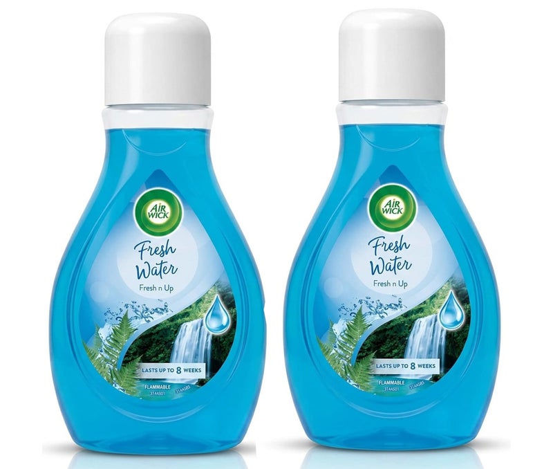Air Wick Fresh N Up Fresh Water Air Freshener, 2 x 375ml, Long Lasting Scent for Home - Image 1