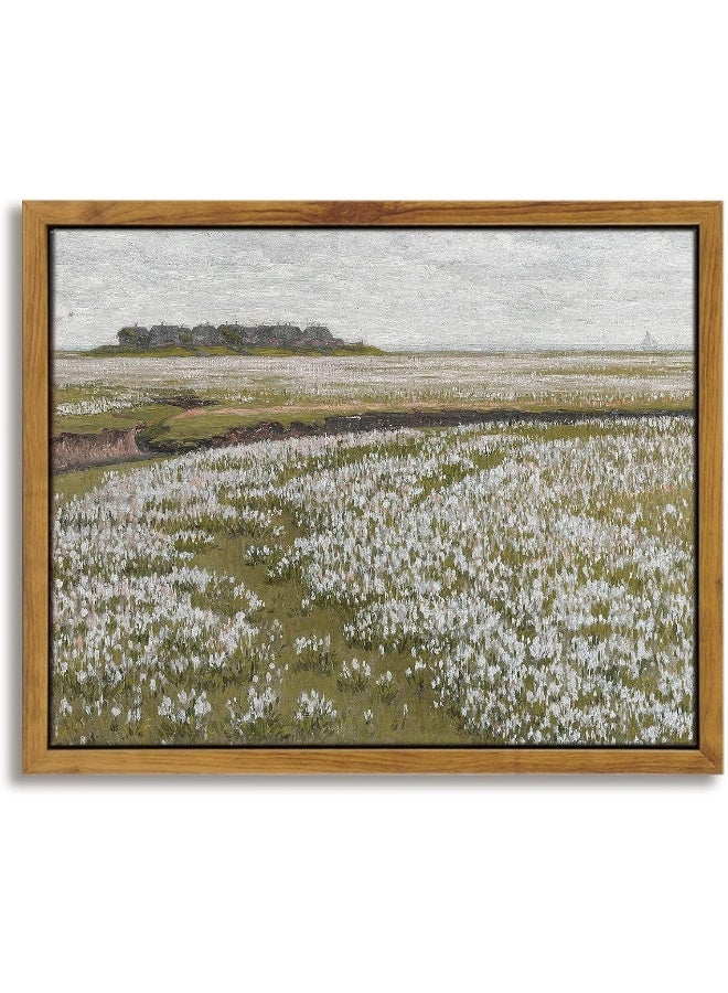 Home Trove Insimsea Framed Canvas Wall Art, Vintage Decor, Classical Scenery Painting, Home Office Living Room Bathroom Wall Decor, 8X10In  - Image 1